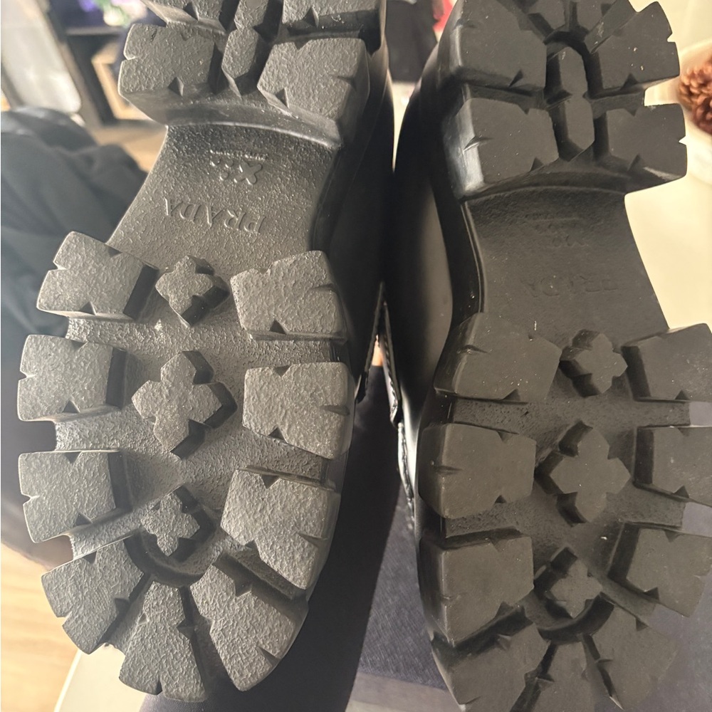 Prada Black Chunky Loafers - Picture 7 of 7